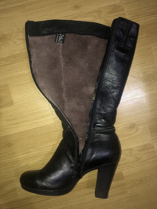 Сапоги зимові шкіряні