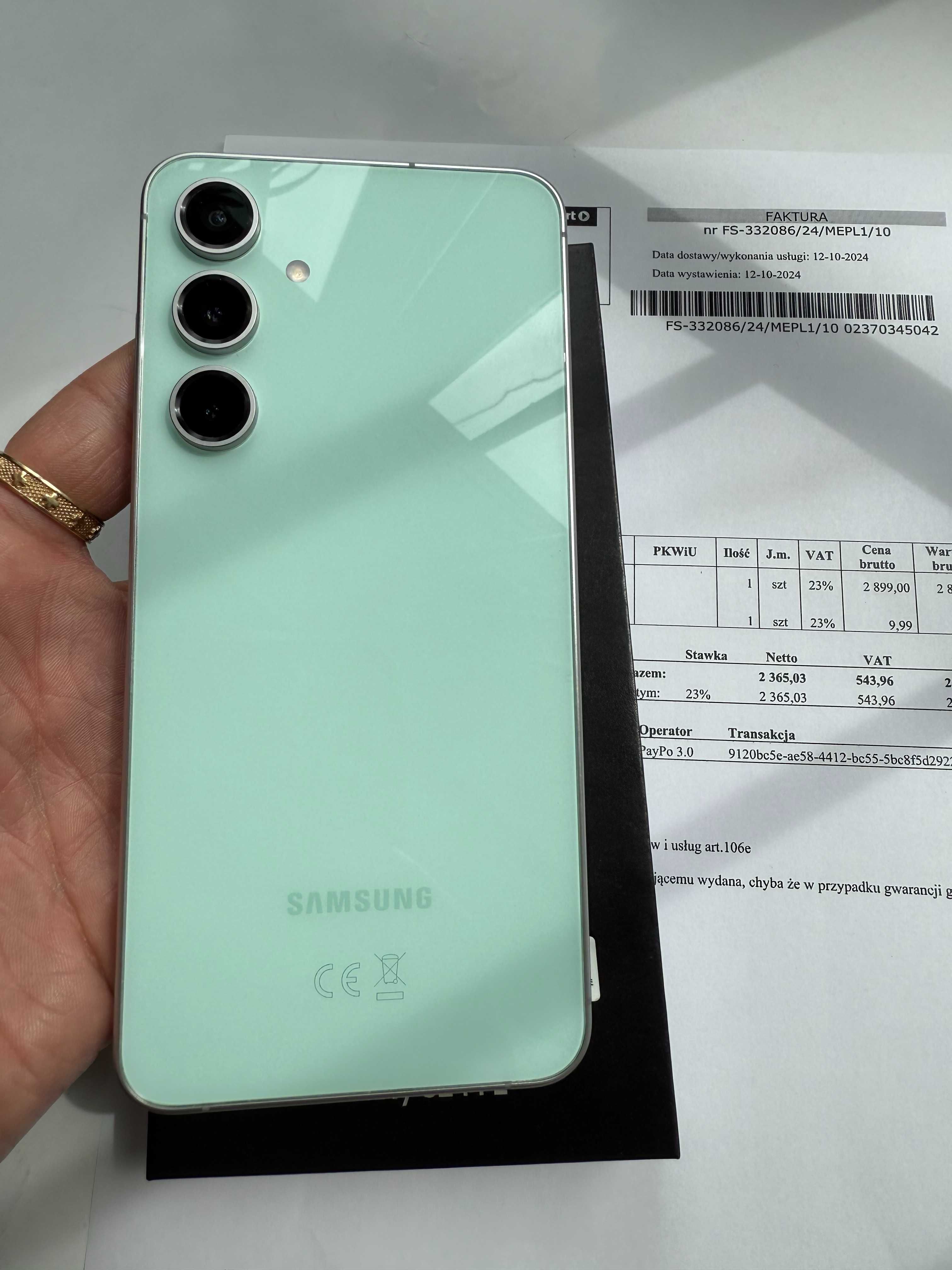 samsung Galaxy S24 FE 5G, 128 GB, Mint, gwarancja