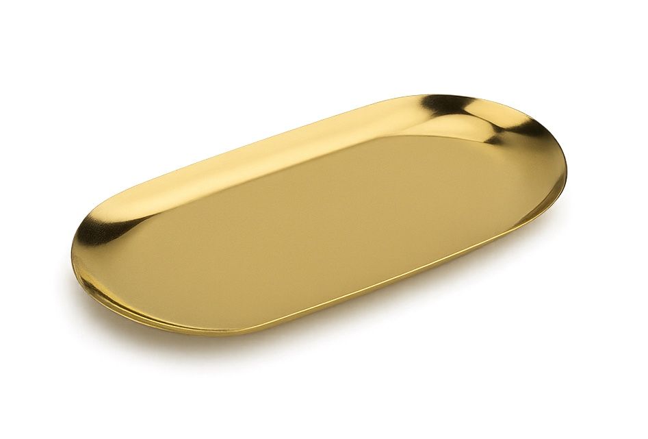 Dekoracyjna podstawka Gold 30cm kolor złoty