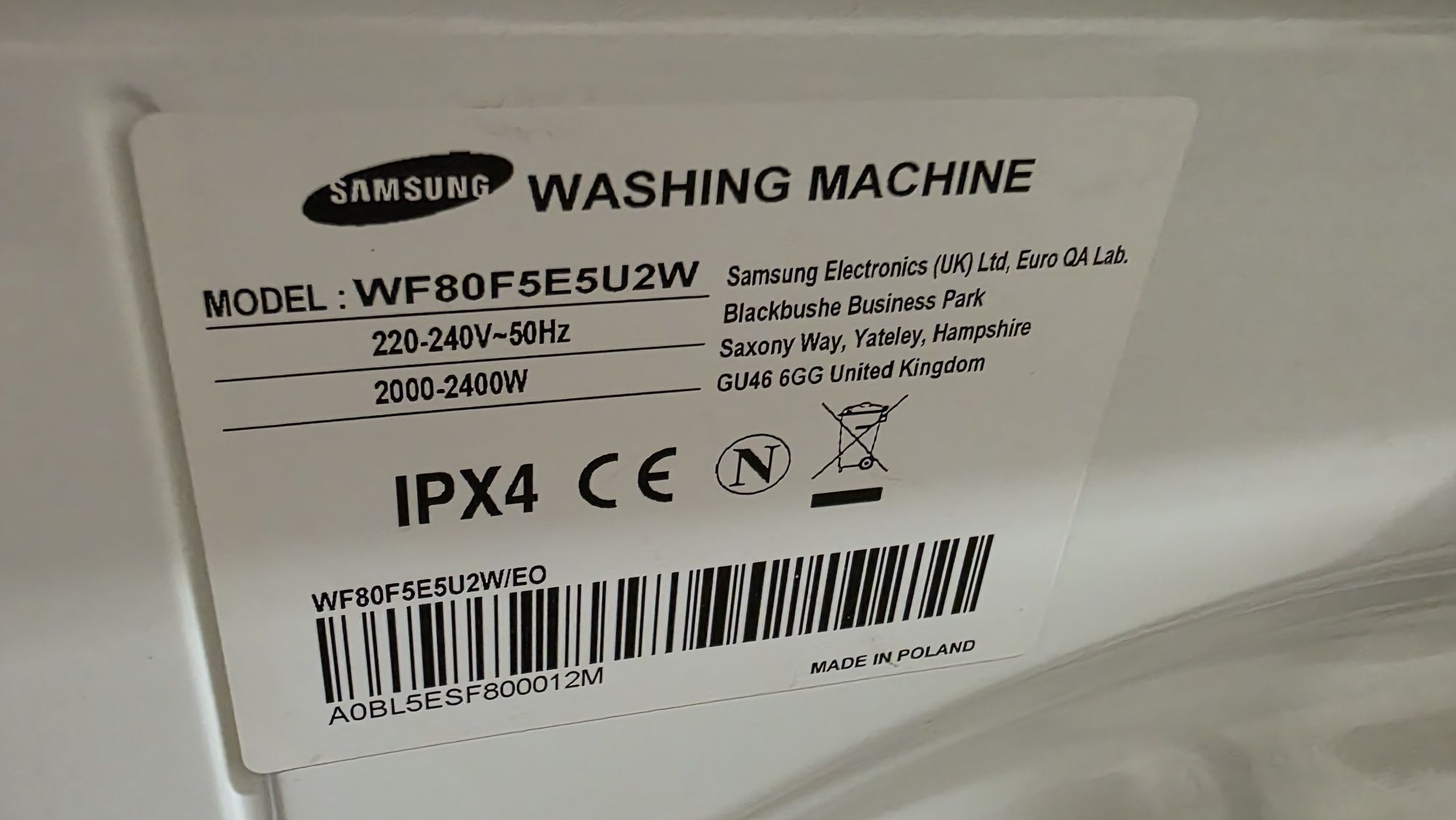 Pralka Samsung EcoBubble 8 kg