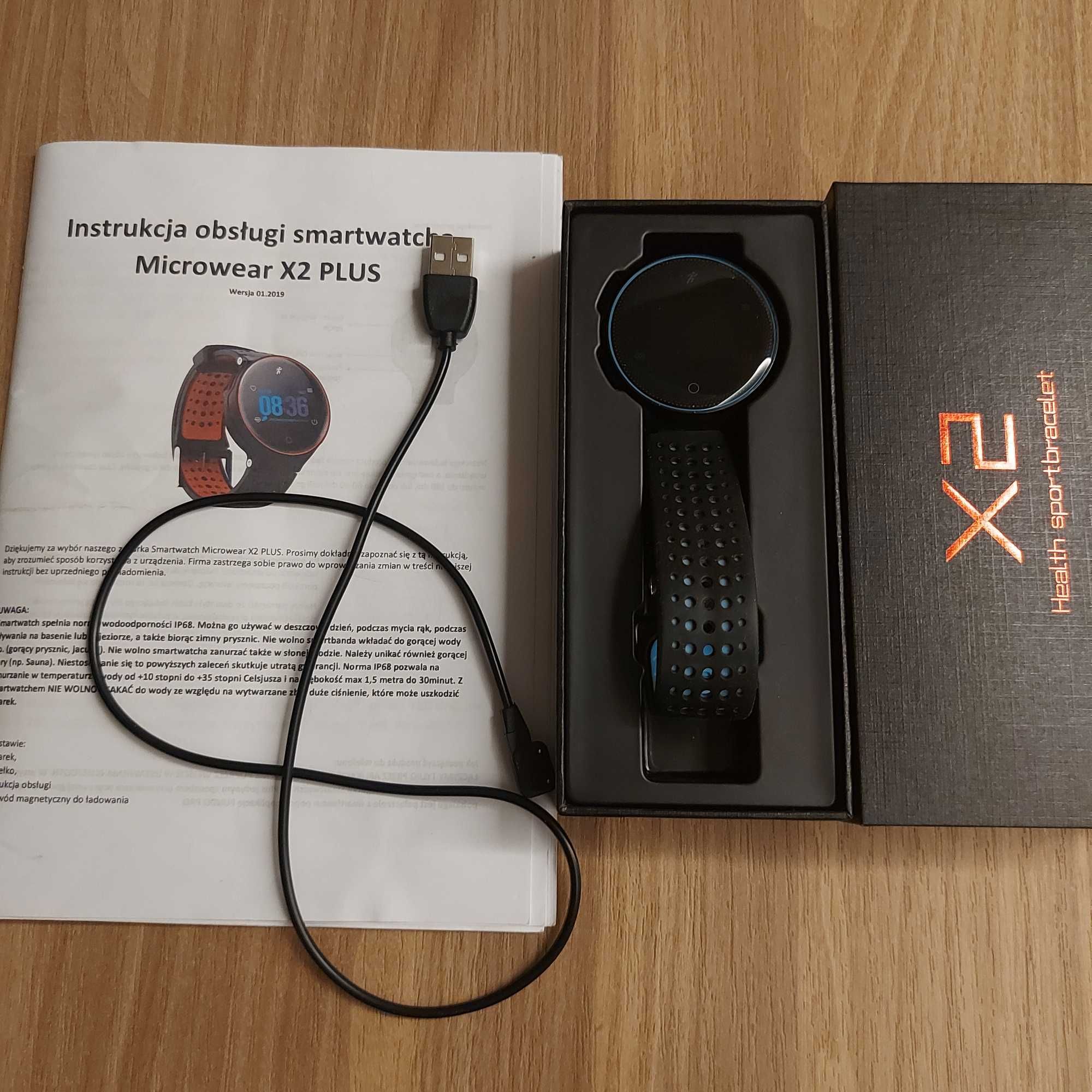 Smartwatch X2 plus fit ciśnieniomierz puls wododporny IP68