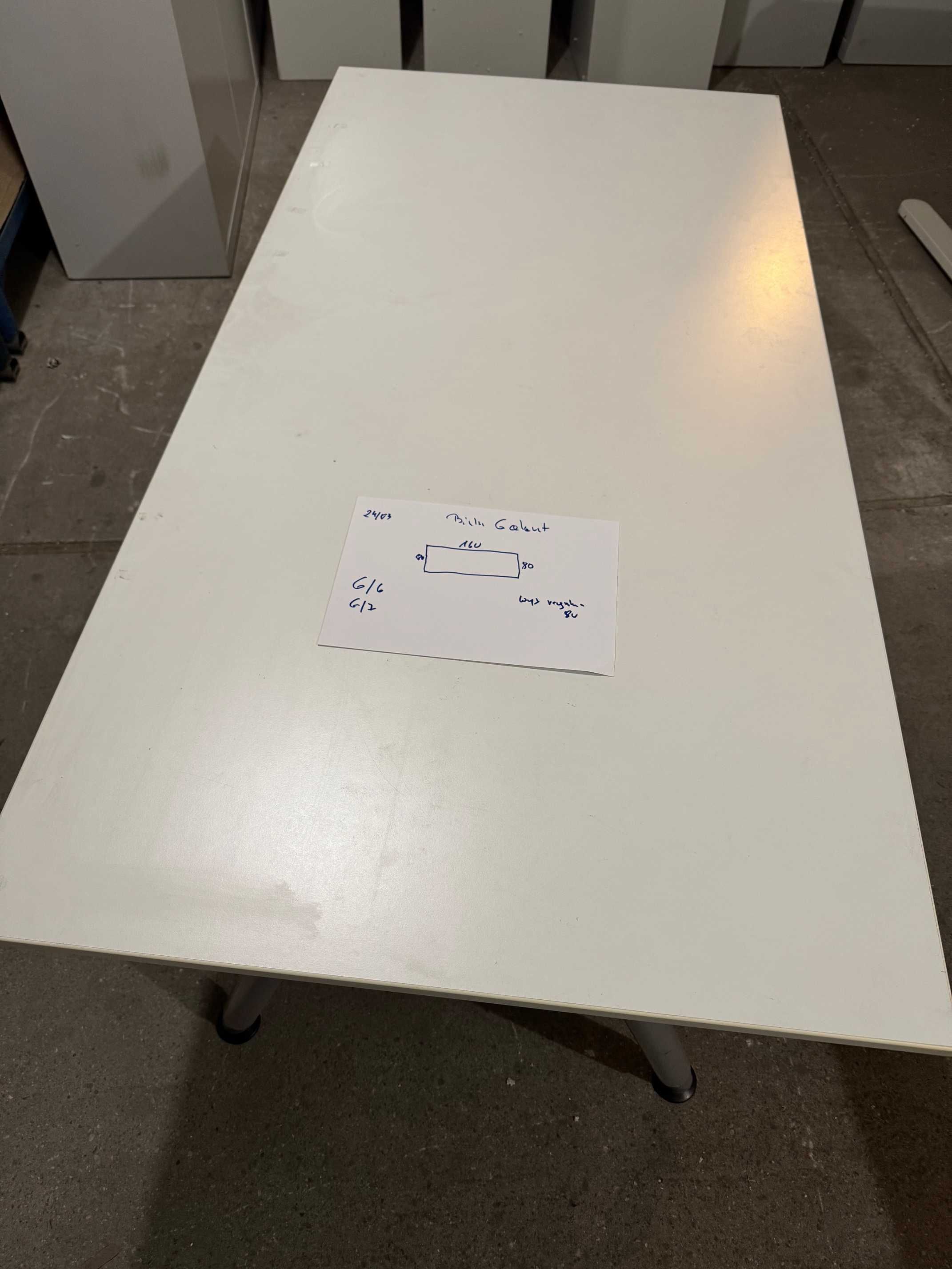 Stół - biurko 160 x 80x wys 80 regulowana białe Galant Ikea