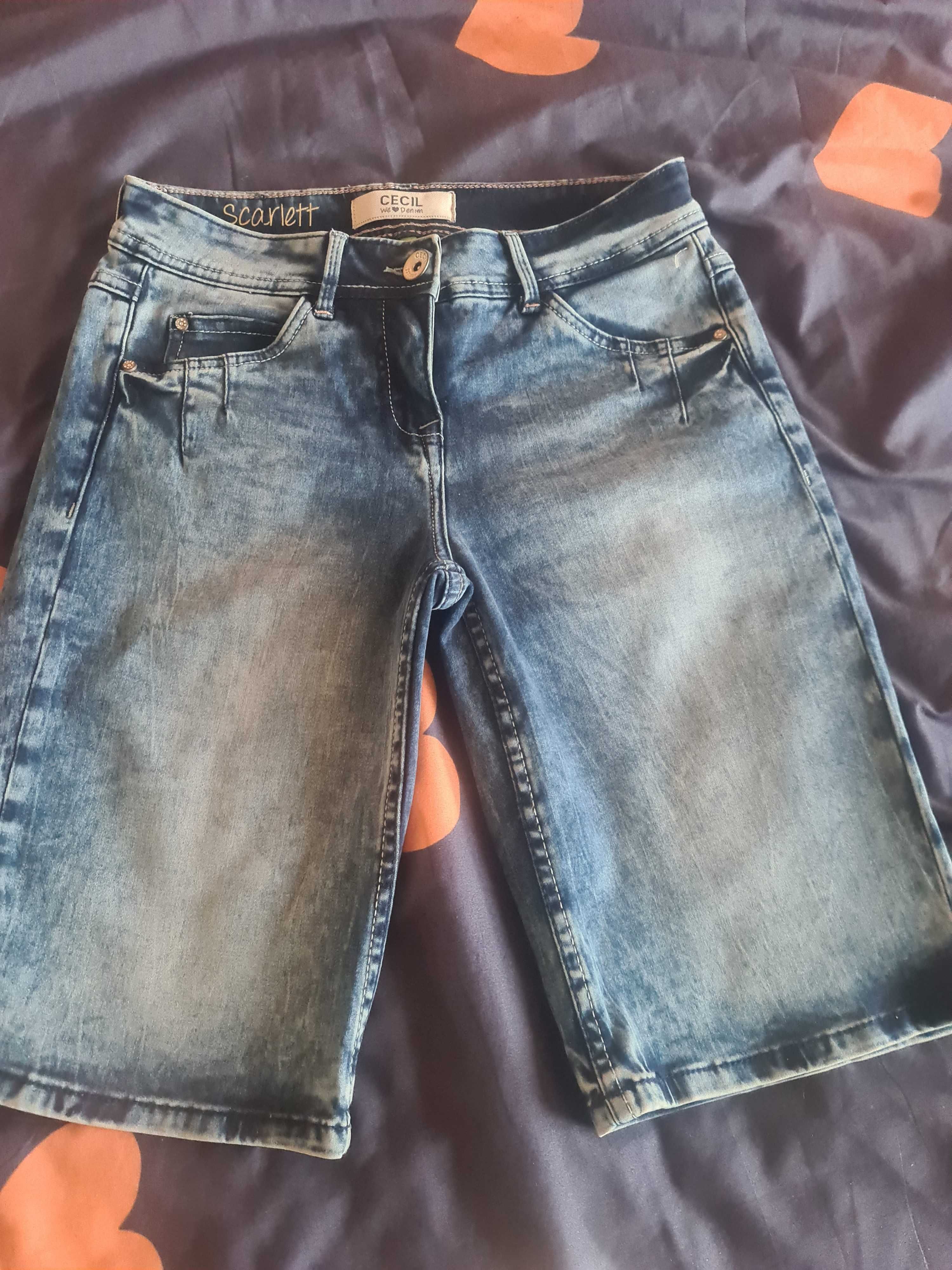 Spodenki bermudy jeans damskie