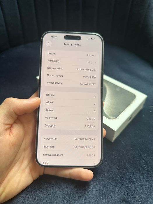 iPhone 15 PRO MAX 256GB