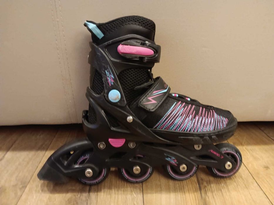 Rolki Regulowane RAVEN Cande Black Mint Violet 31-35 Kauczuk