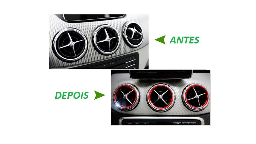 Aros Vermelhos AMG Ventilação / Ignição - Mercedes A/CLA/GLA