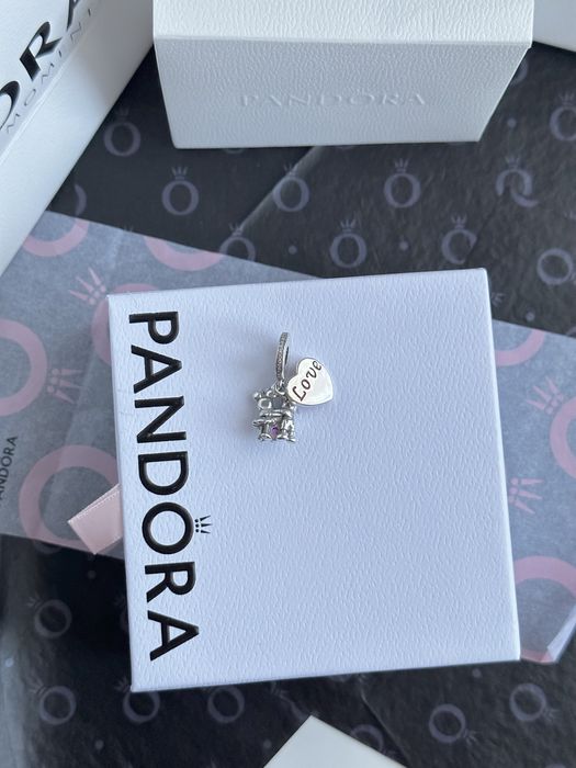 Серебряный шарм pandora s925 ale пандора минни микки маус с сердцем