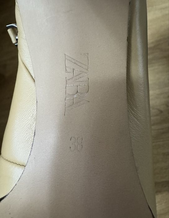 Ботинки ботильйони ZARA шкіряні кожа 38