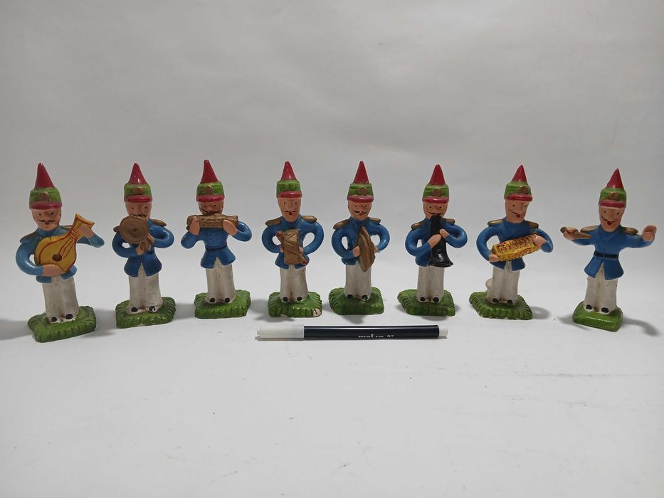 8 Bonecos figurados Barcelos - Apitos - Banda / Músicos - Originais