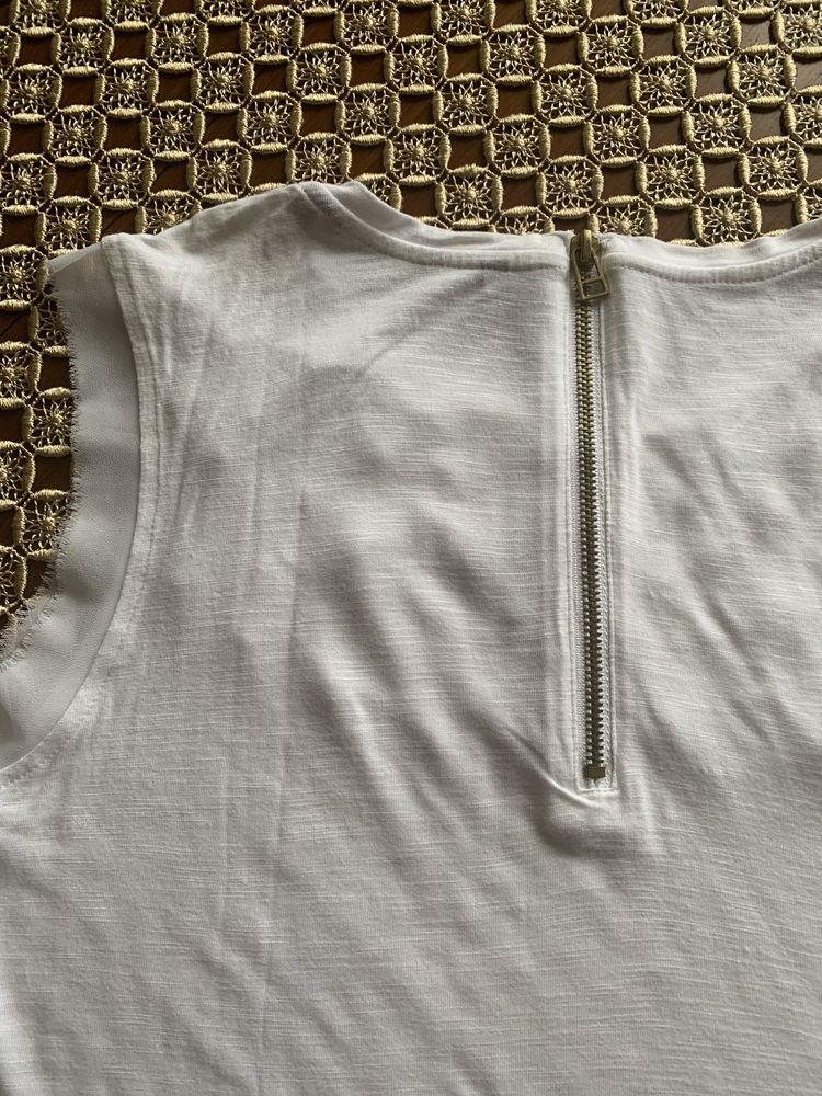 Bluzka biała,  t-shirt ze zdobieniani  Silvian Heach