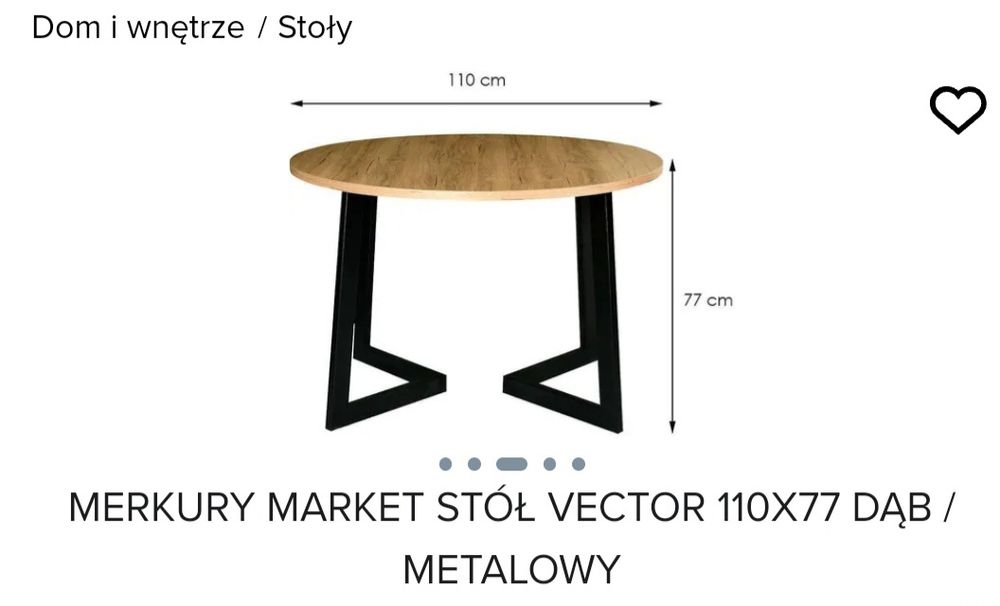 Stół okrągły śr. 110