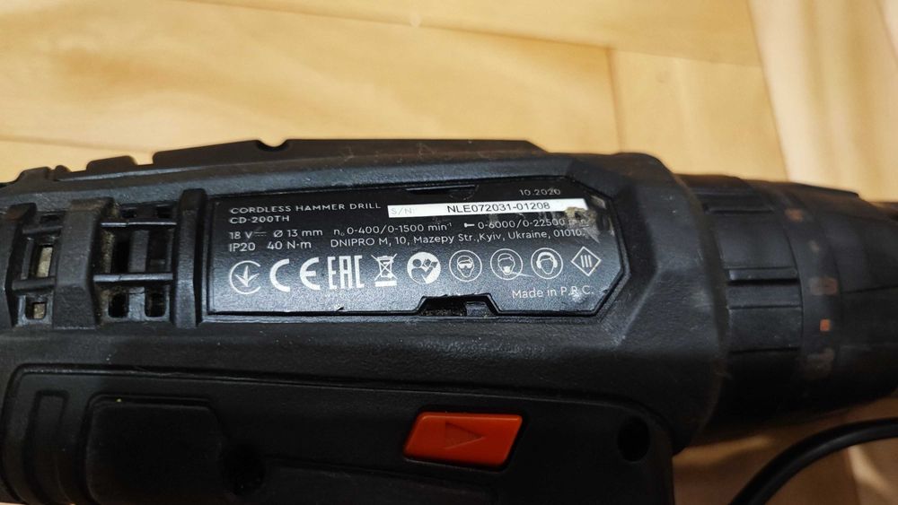 Акумуляторний ударний шуруповерт Dnipro-M CD-200TH+акумулятор+зарядка