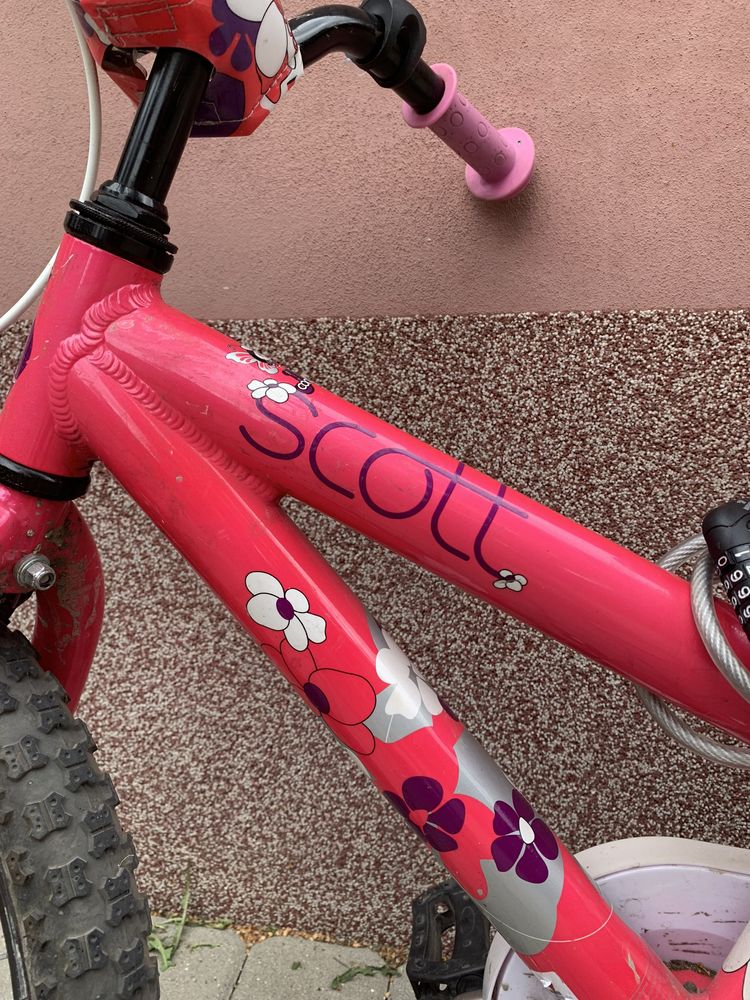 Rower Scott 16 cali różowy rowerek dla dziewczynki