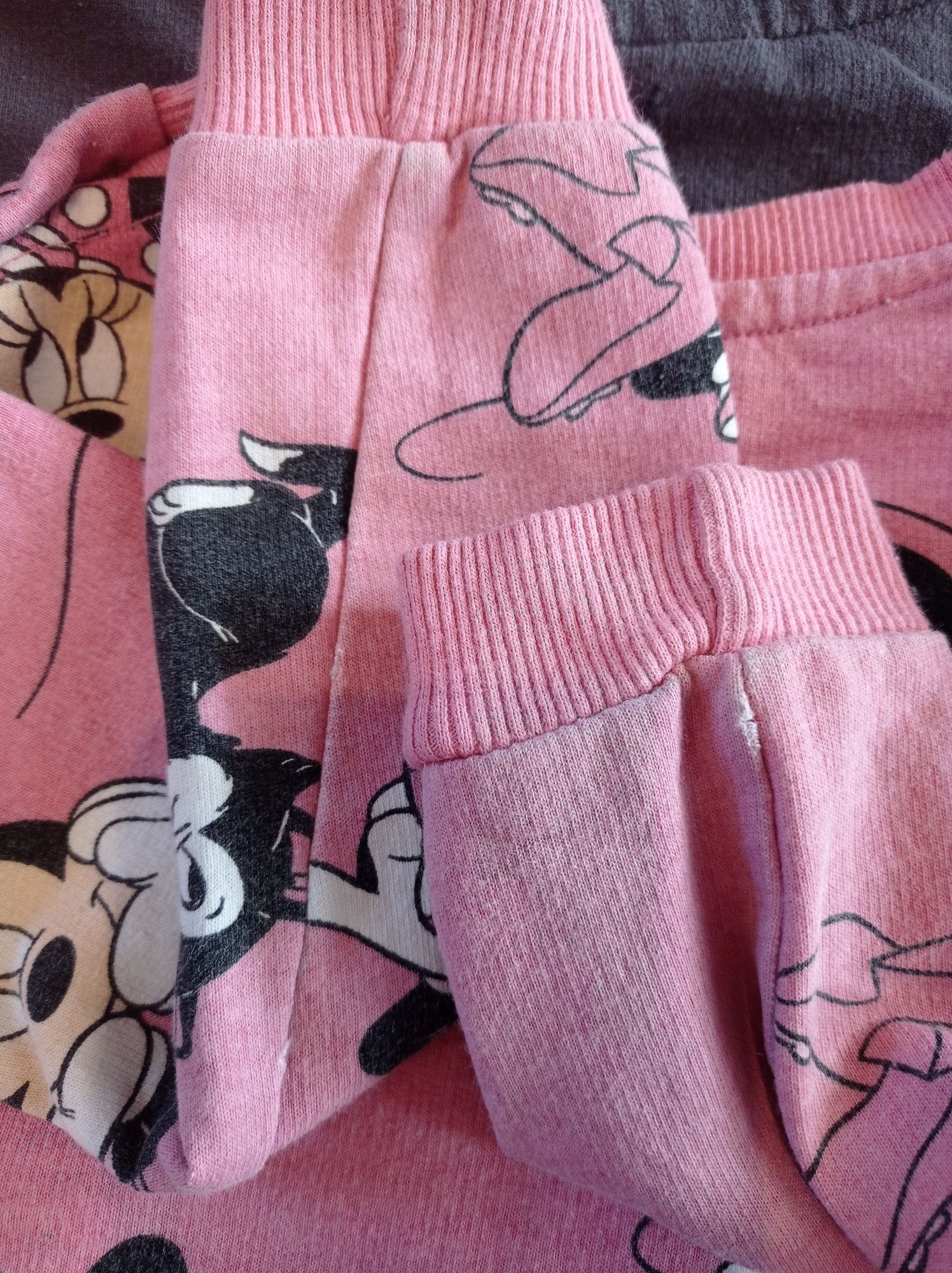 Bluzy, dziewczynka, Myszka Minnie, miś, tęcza, 4 szt., r. 80-86