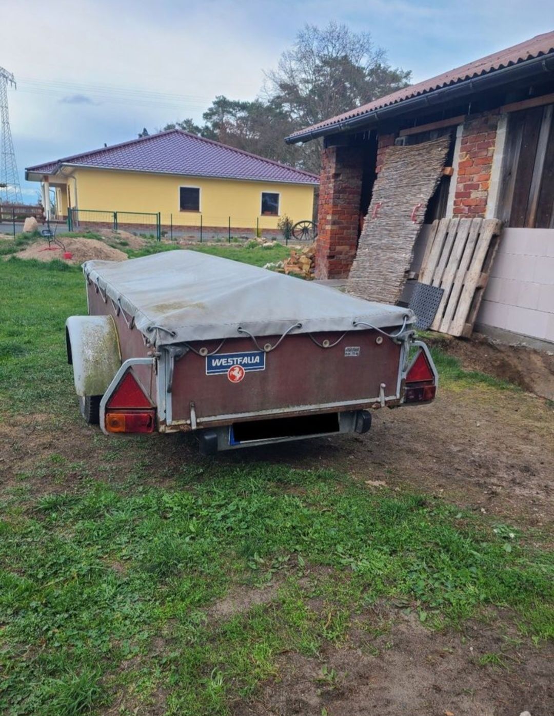 Wahacz westfalia 600kg pozostałości przyczepka