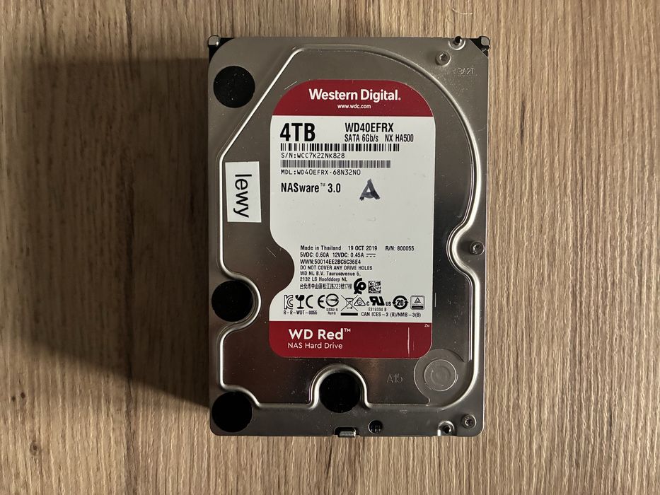 Dysk Twardy HDD WD Red 4TB 3.5 cala NASWare 3.0 SATA (ref. A)