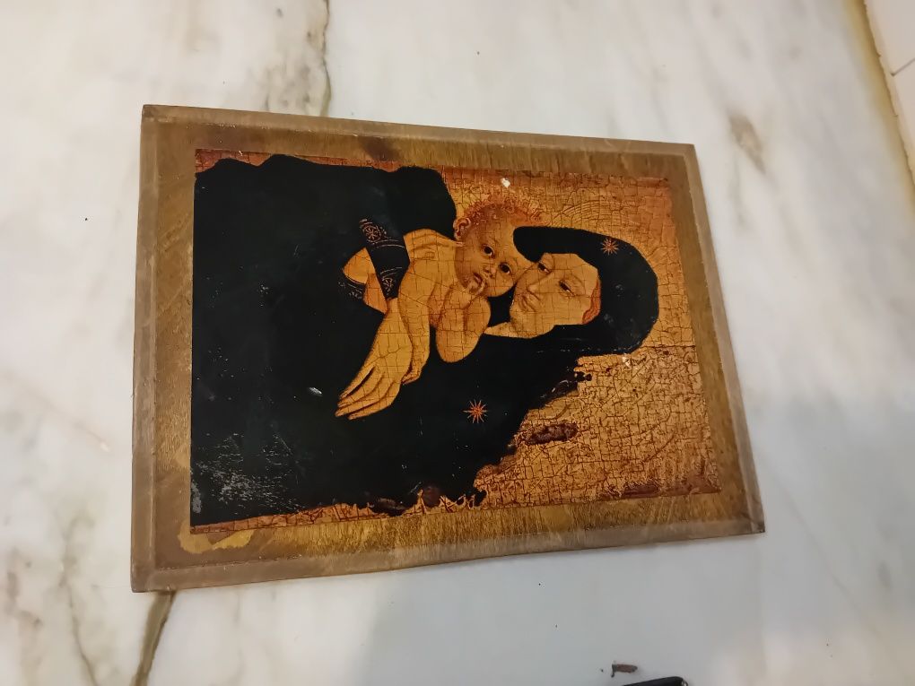 Conjunto de 2 Quadros Antigos Pequenos