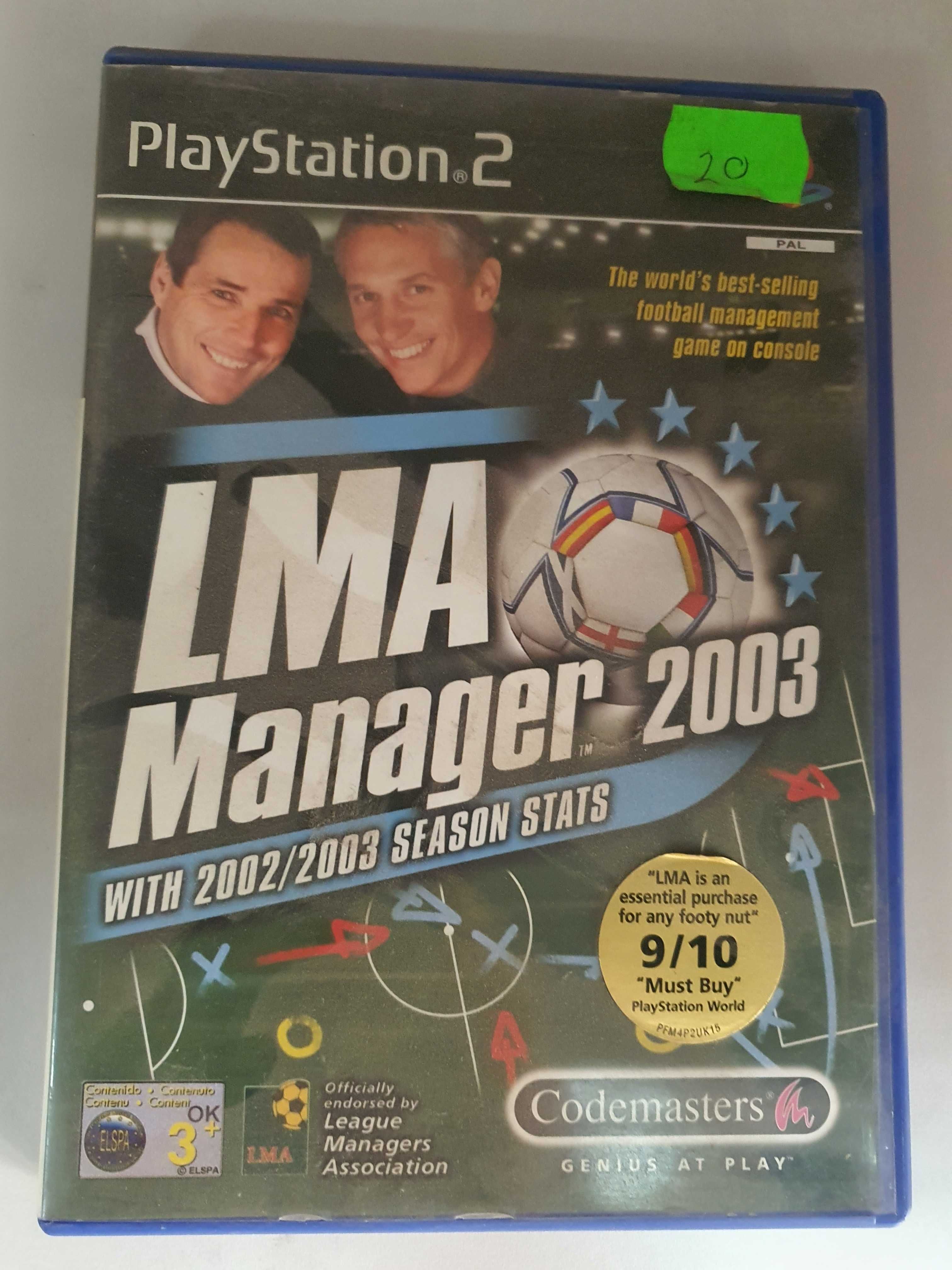 Gra LMA Manager 2003 na PS2