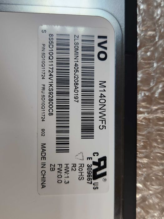 14 Дюймів IPS FullHD матова Нова матриця InnoLux