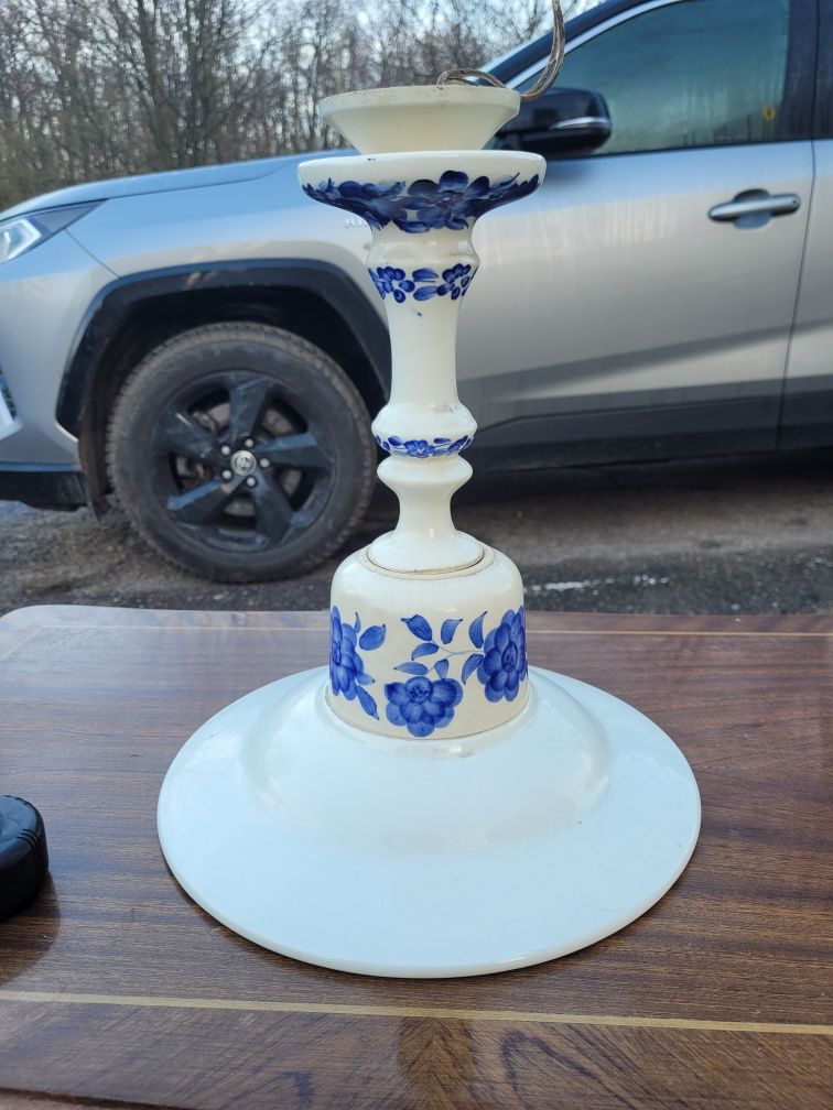 Wyjątkowy żyrando lampal Włocławe porcelana vintagek