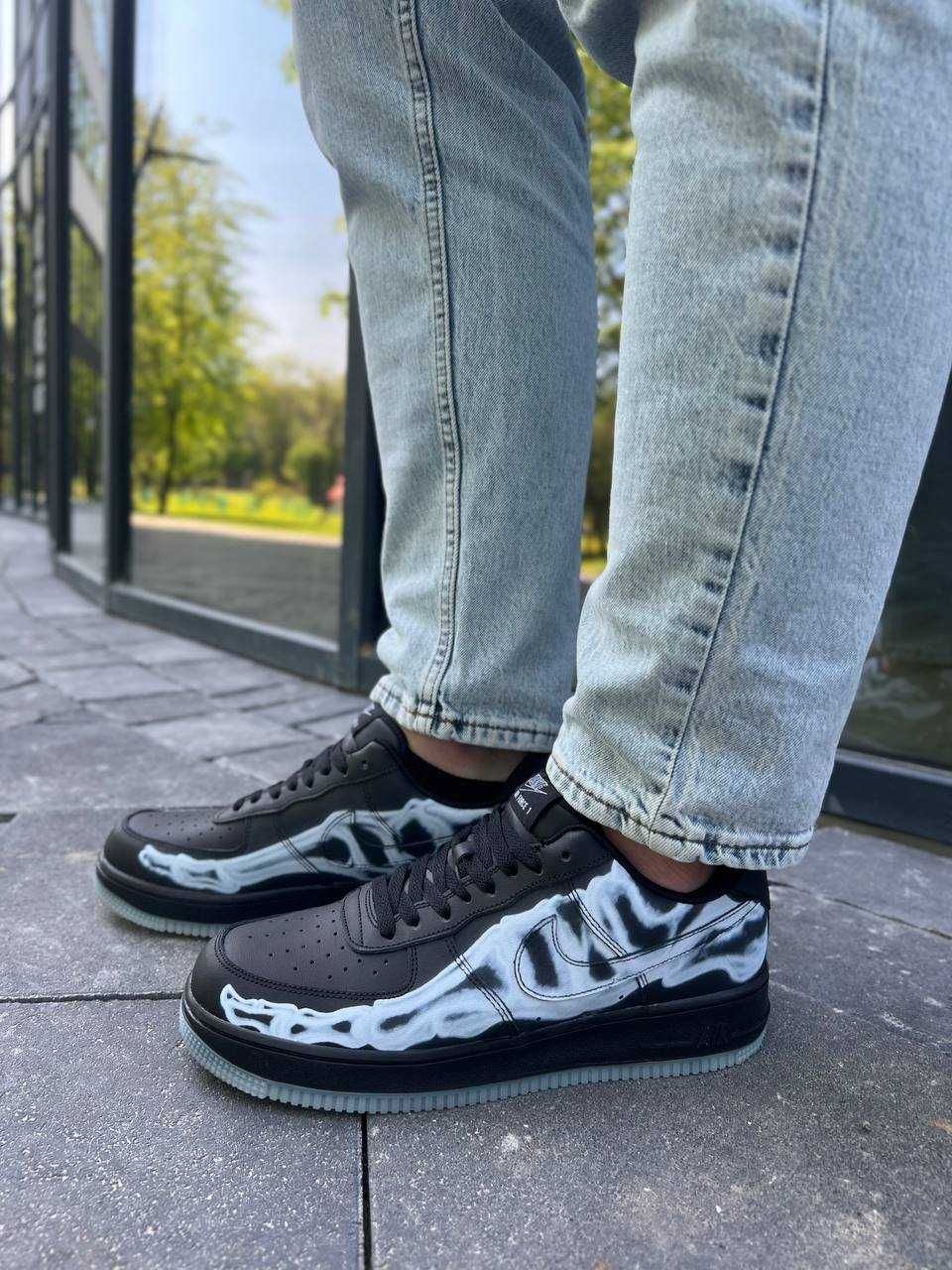 АКЦІЯ! Nike Air Force Low Skeleton QS black 41 42 43 44 45 найк форс