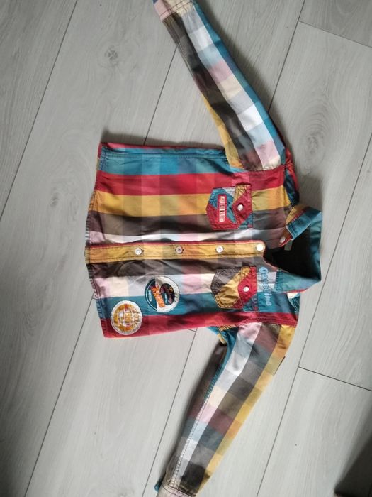 Koszula w kratę z długim rękawem Marks&Spencer rozmiar 104