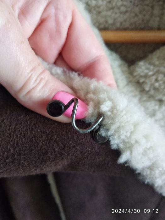 Дублянка натуральна, коричнева, вівчина, р. М.