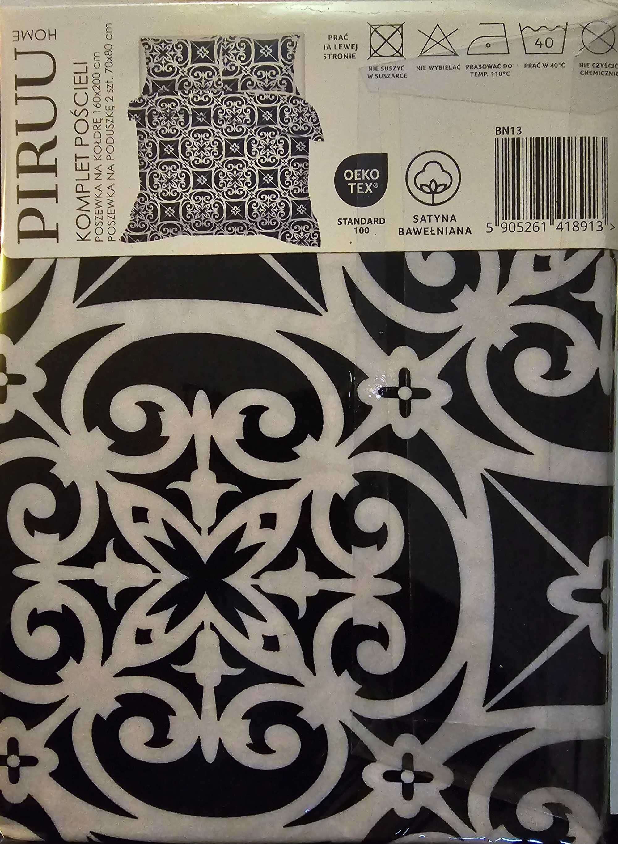 Komplet pościeli 160x200 +2x 70cm, bawełna satynowa TEX 100, 120g/m2
