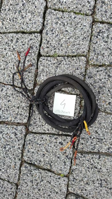 komplet starych kabli telefonicznych w oplocie