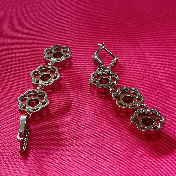 Brincos prata 925 medida de 6 cm