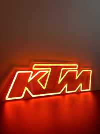 Neon LED logo KTM prezent urodziny