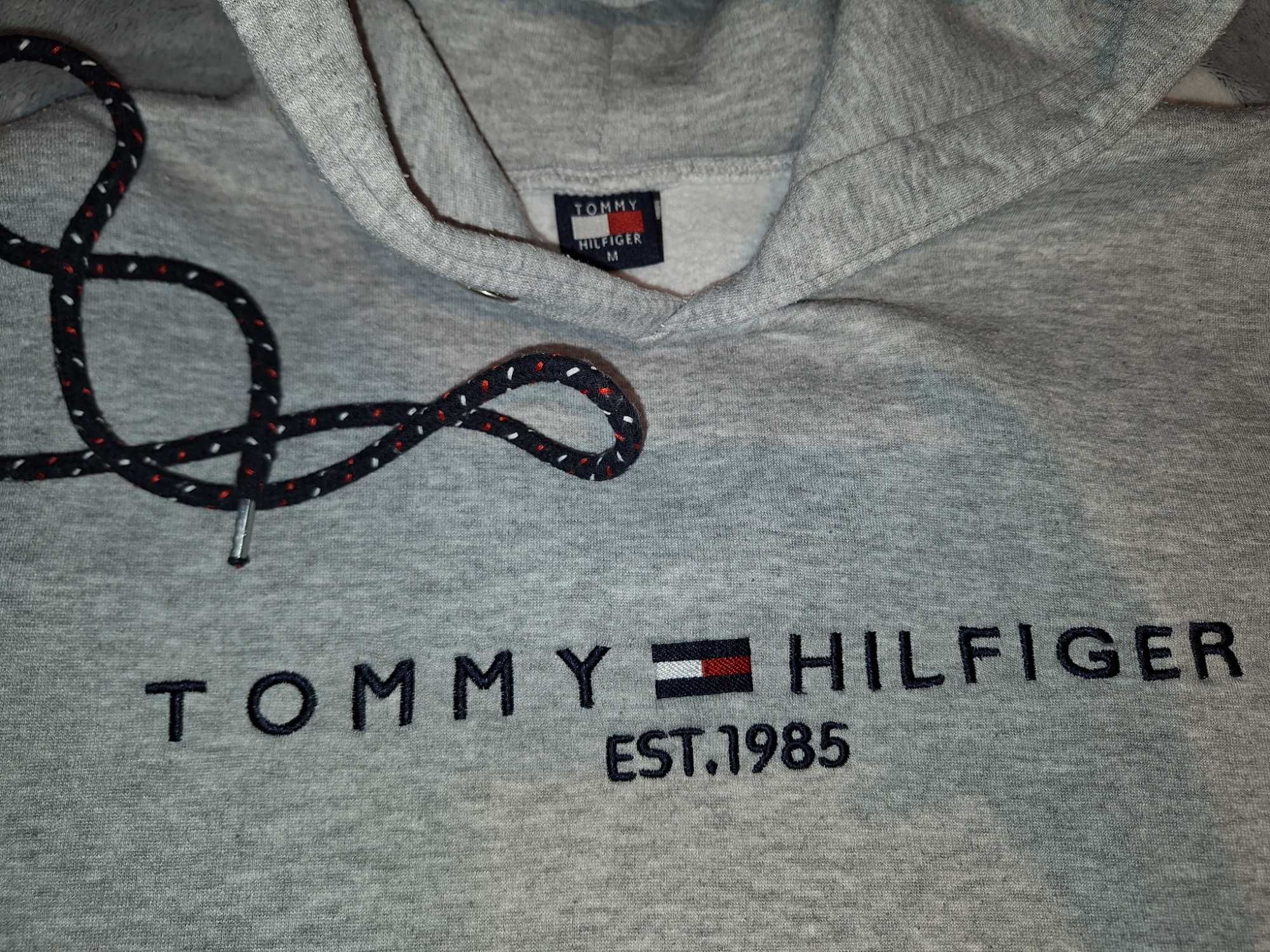 Tommy hilfiger S / M bluza szara z kapturem