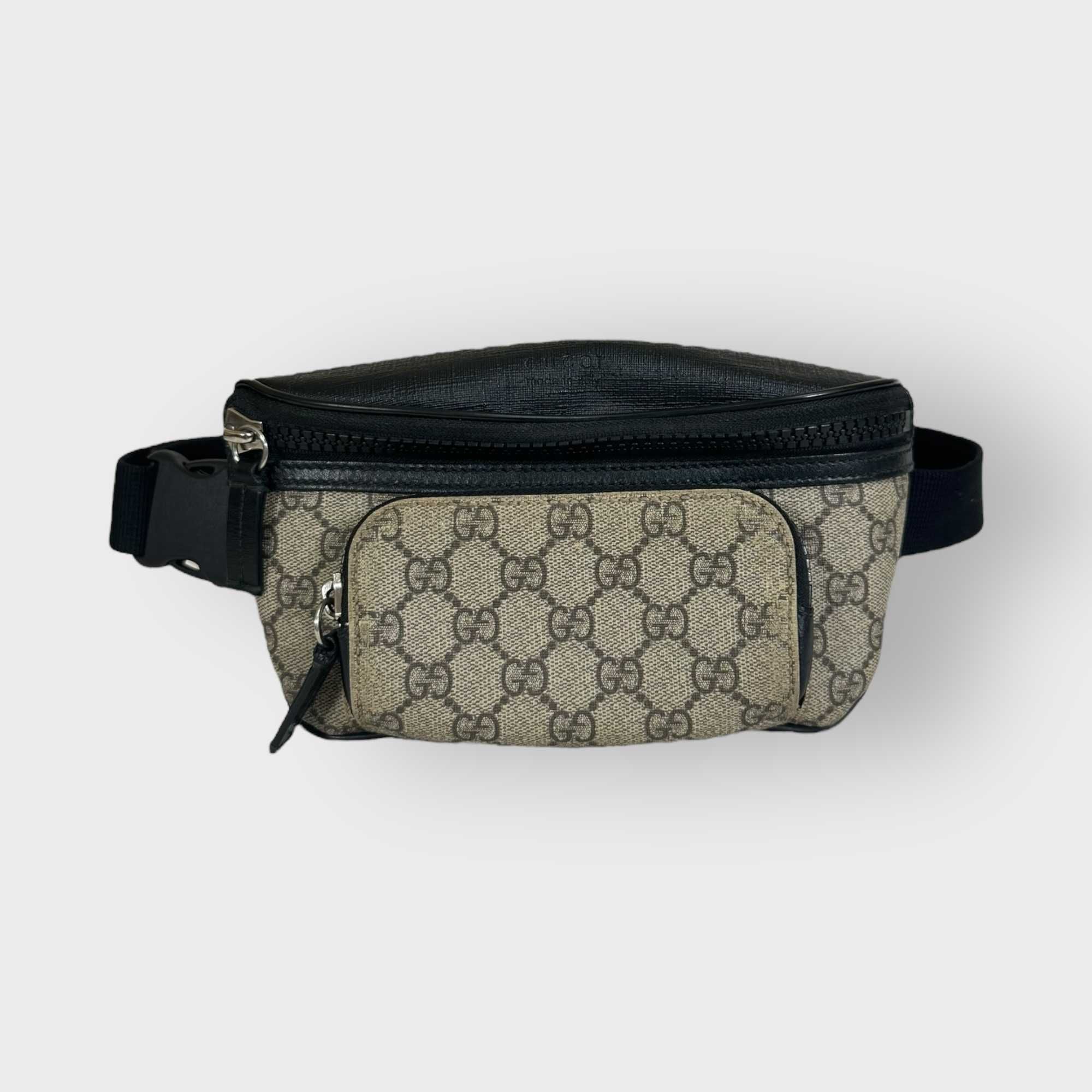 Oryginalna Torba na pasku Gucci Eden Beżowa Supreme Monogram Beltbag