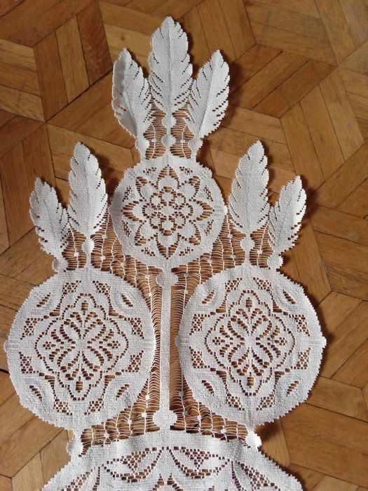 Firanka, panel żakardowy biały 28x130