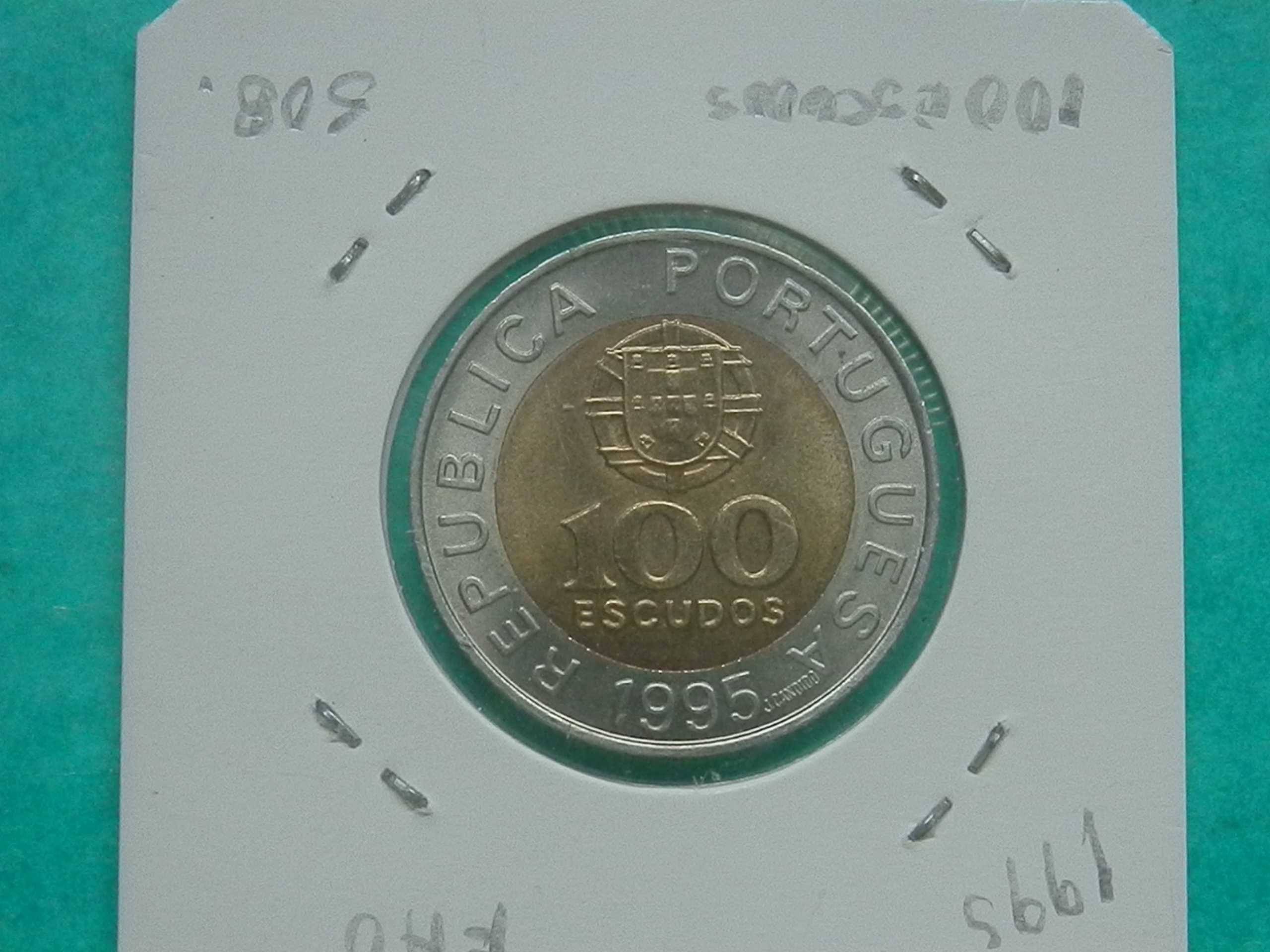 1055 - Comem.: 100 escudos 1995 bimetálica, FÃO, por 1,50