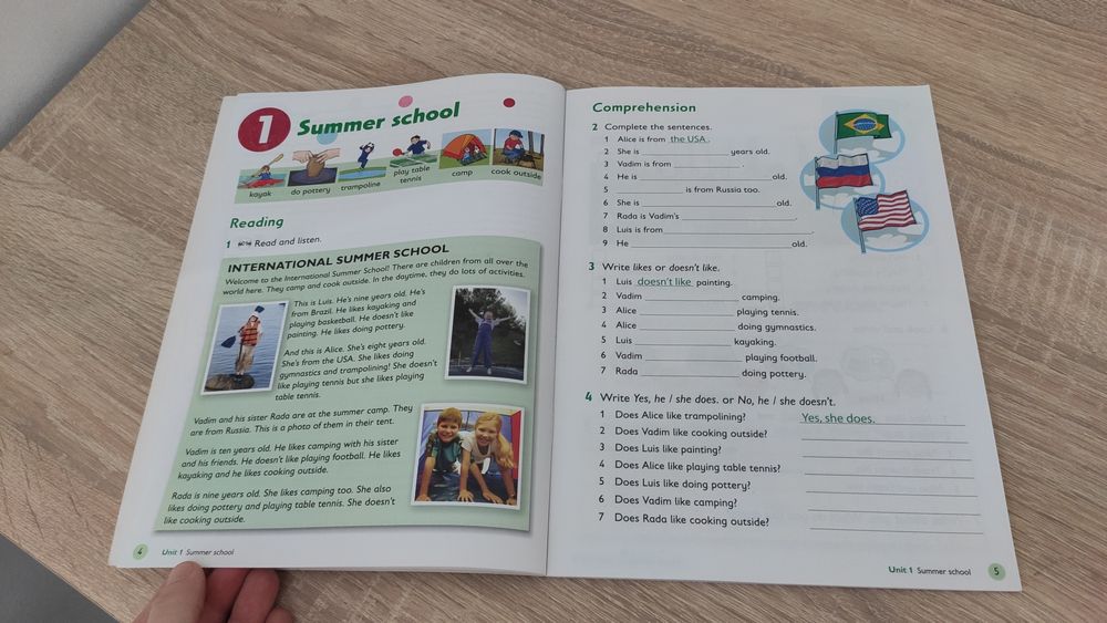 Підручник з англійської мови, Reading and writing 3