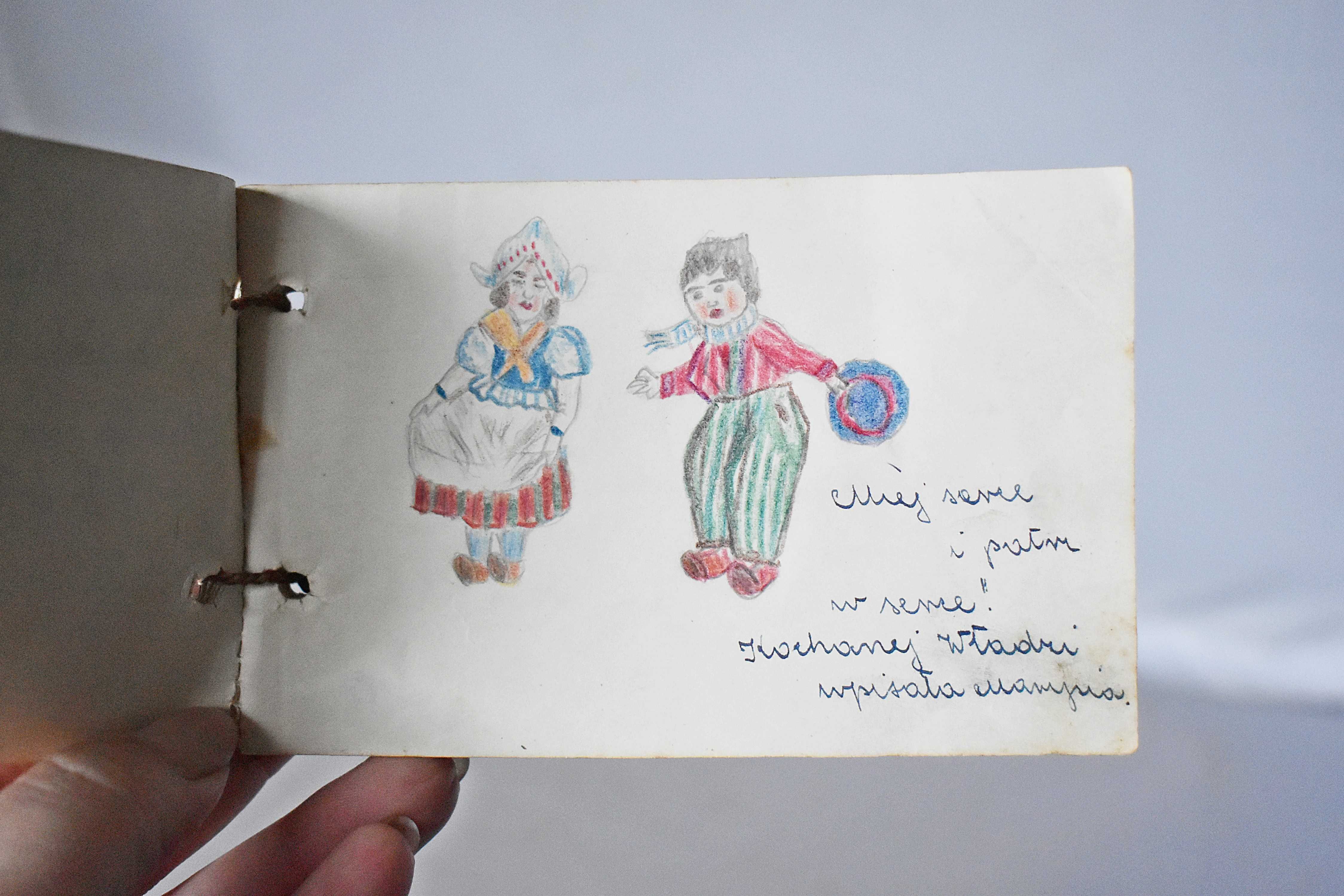 Starodawny przedwojenny notes, pamiątkowy pamiętnik