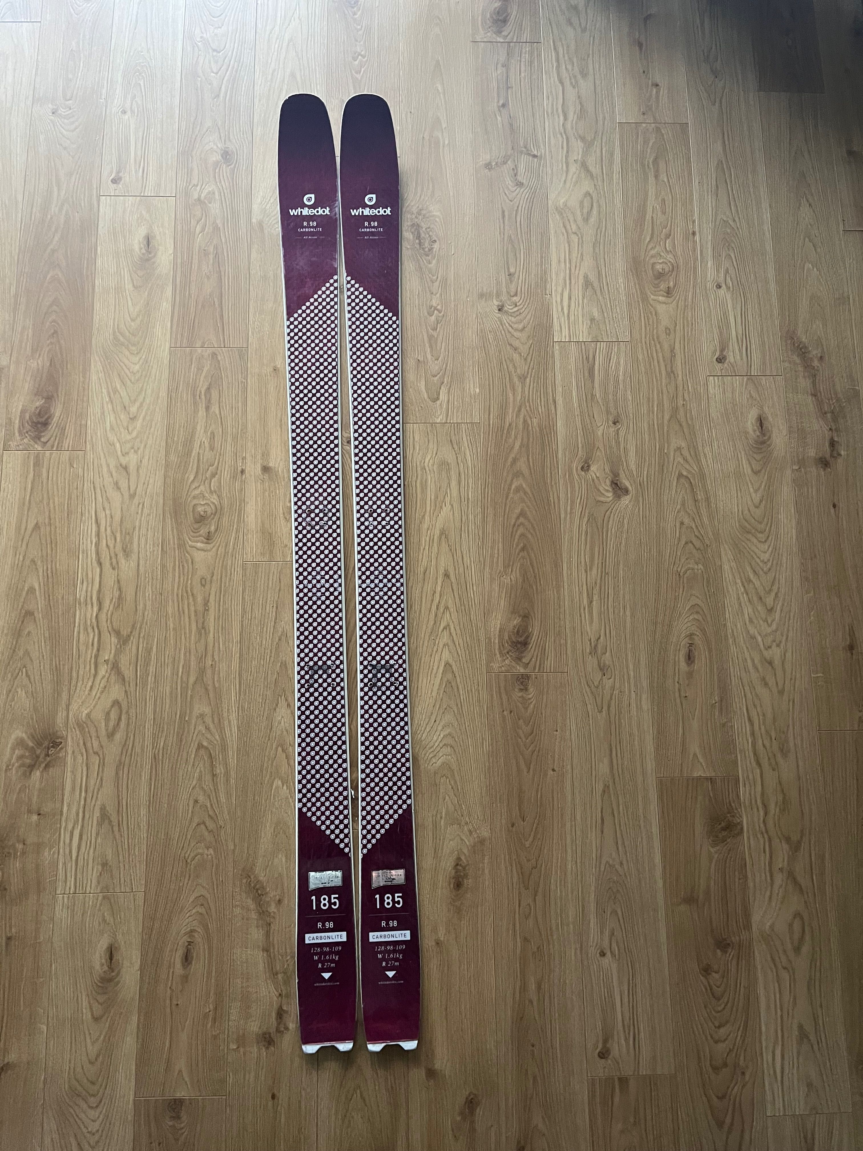 Narty WhiteDot 185cm carbonlite skitur freetour freeride