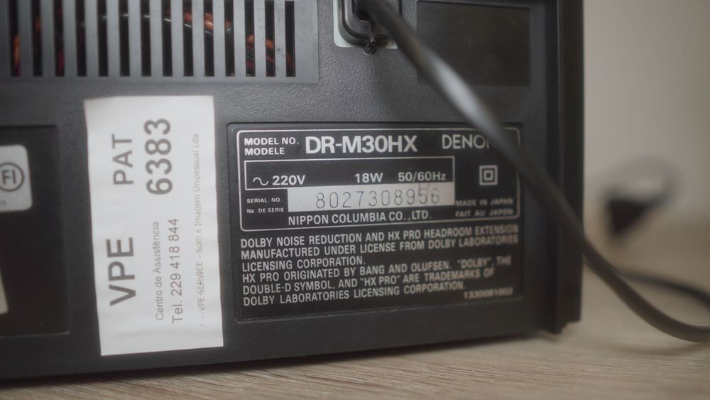 Gravador Cassetes 3 Cabeças Denon DR-M30HX