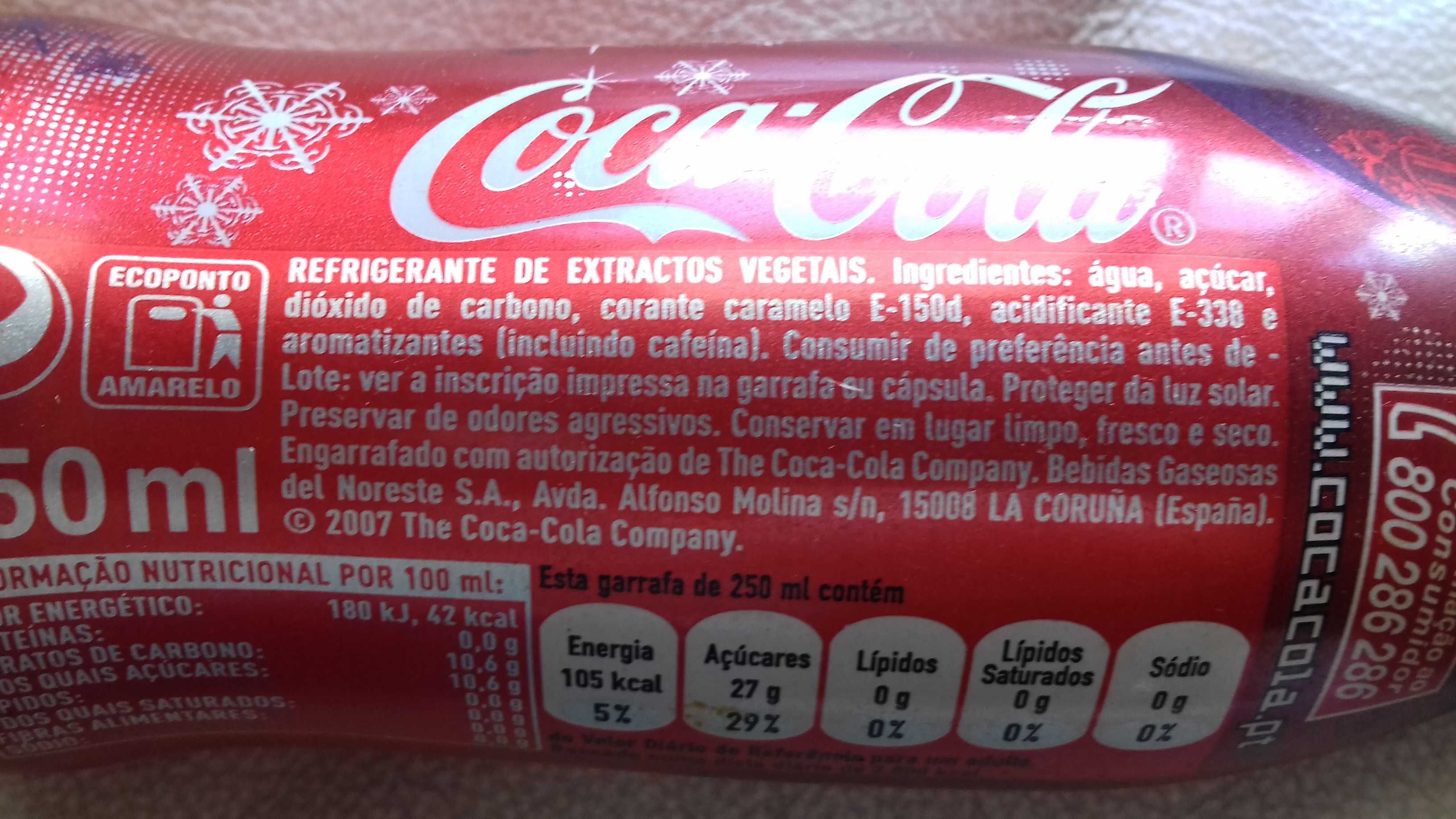 Garrafa Coca Cola edição especial Alumínio 250 mL.