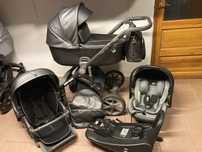 Wózek ROAN Bass Next 2w1 / 3w1 / 4w1 baza Isofix Eko Skóra