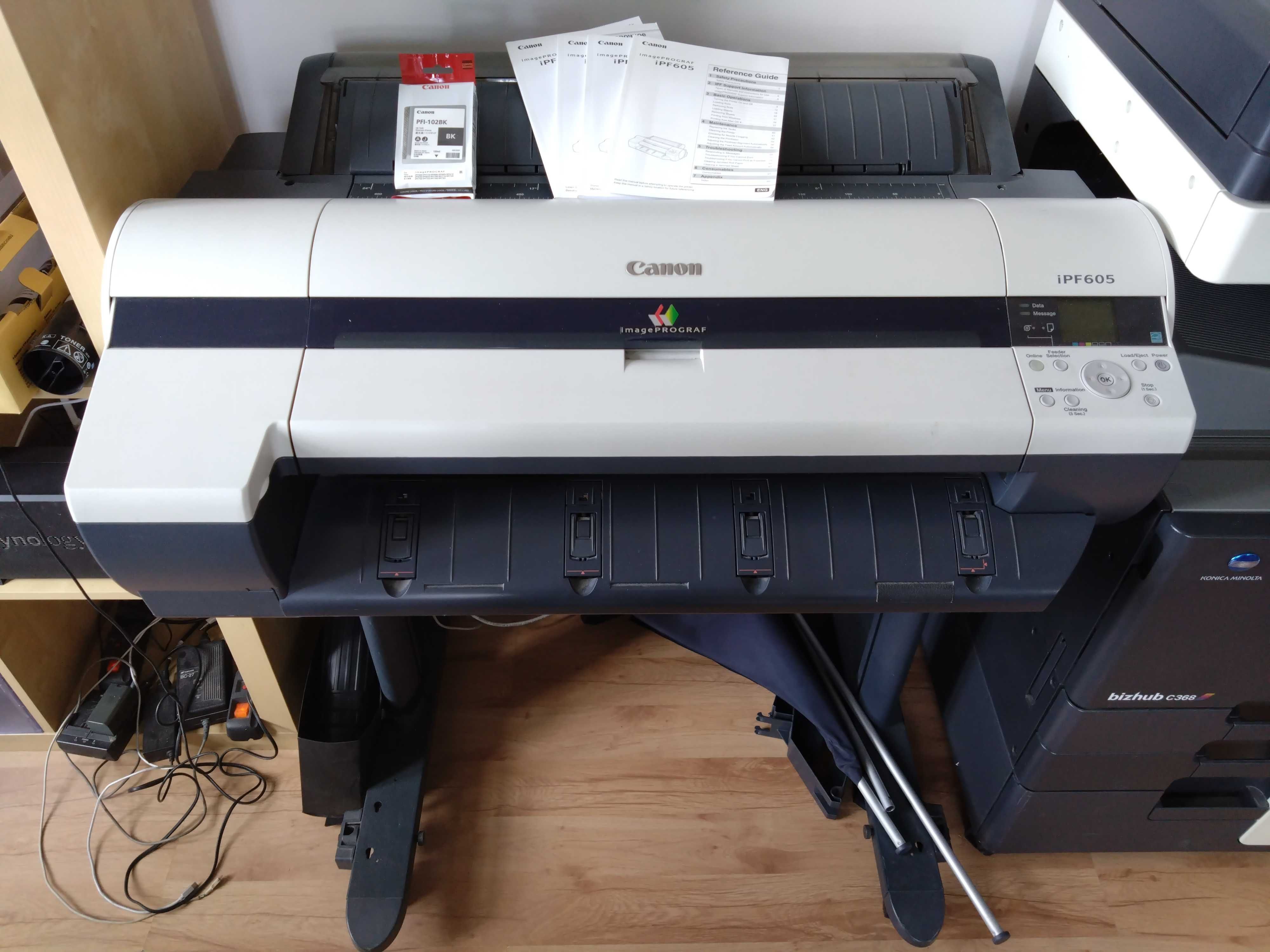 Ploter Canon IPF605 z podstawą + nowy tusz PFI-102BK