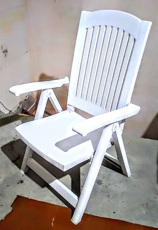 Шезлонг кресло белое