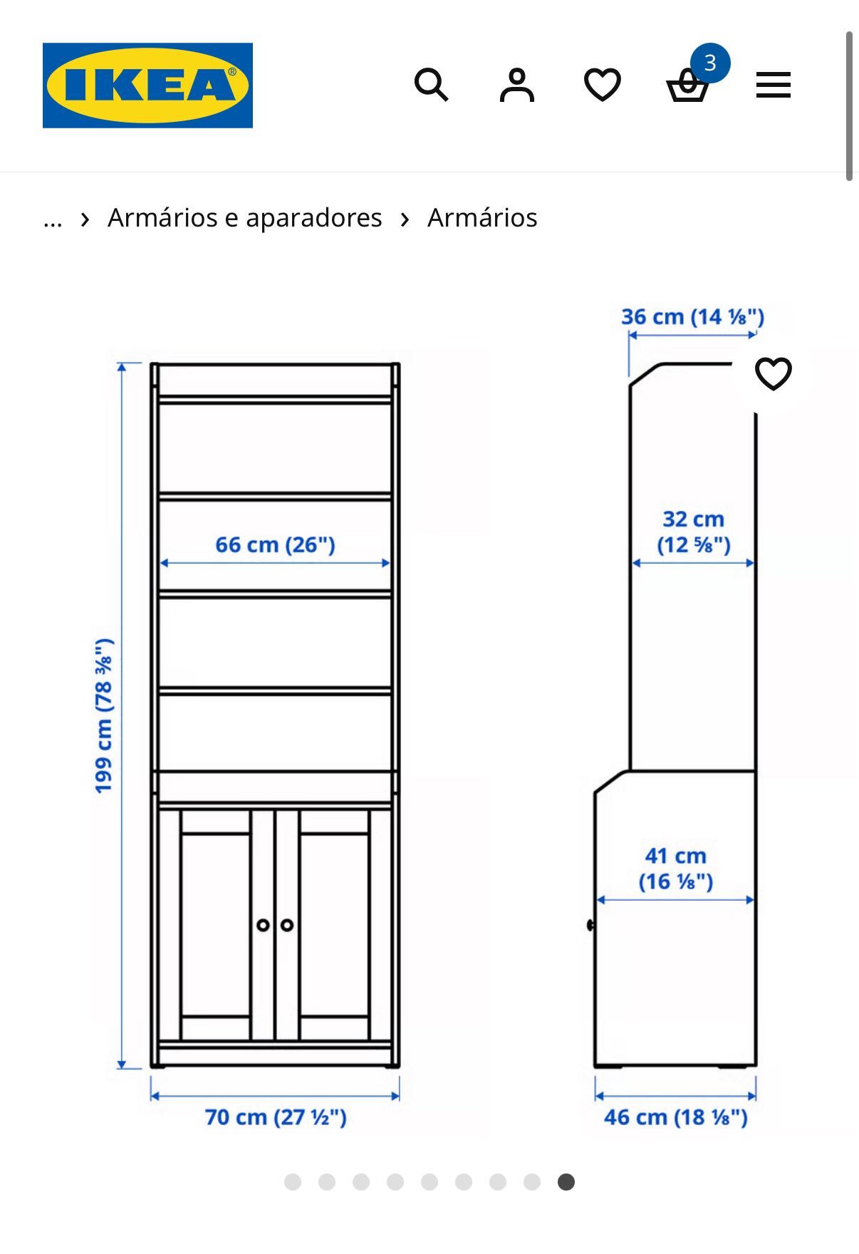 IKEA HAUGA book shelter 70x200