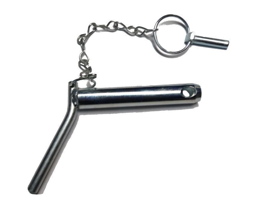 Sworzeń bolec z uchwytem bocznym i zabezpieczeniem, 25 x 130 mm