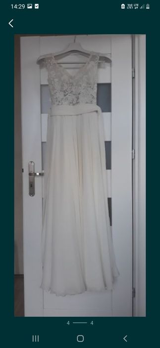 Suknia ślubna boho koronka xs s 34 36