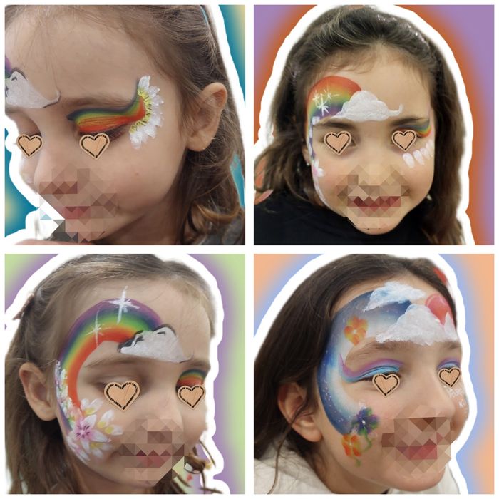 Pinturas faciais e modelagem de balões