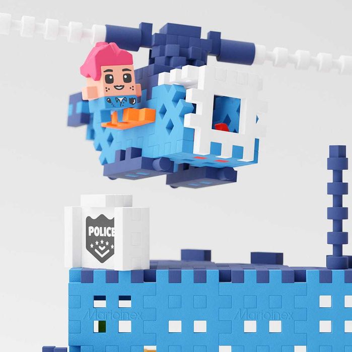 Marioinex KLOCKI 905852 MINI WAFLE Posterunek Policji 280 el