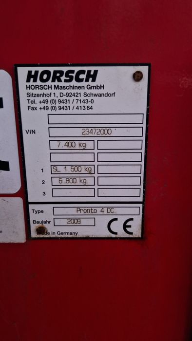 Horsch Pronto 4dc 2009 rok składany (3dc 4dc 6dc)