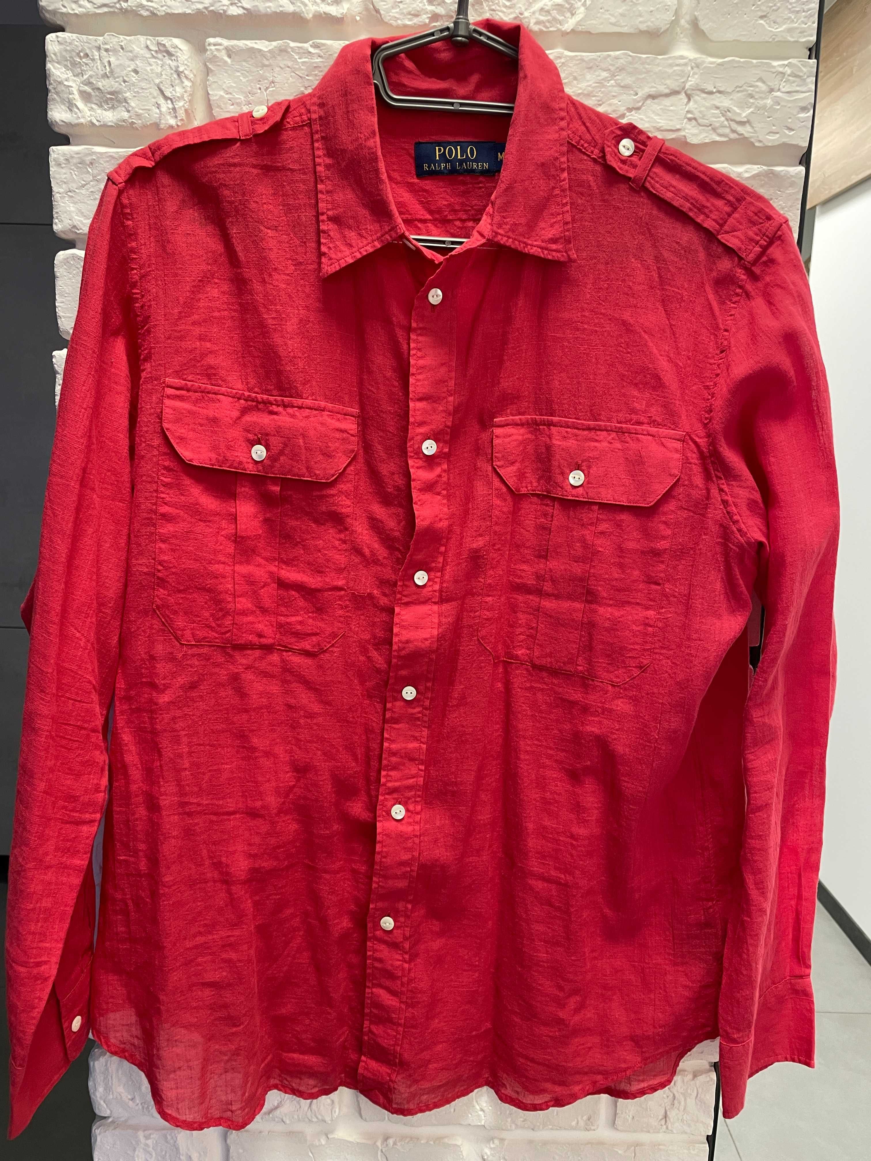 Рубашка женская Polo Ralph Lauren белая и красная оригинал